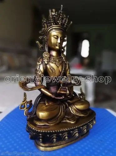 excellent Vintage Buddhism Bronze God Buddha Bodhisattva Old Statue