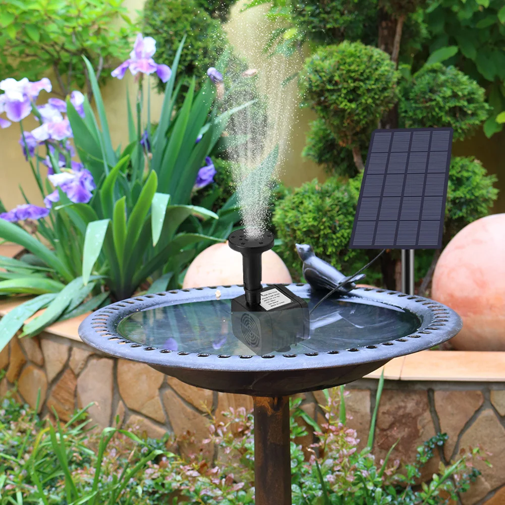 2.5 واط 5 فولت نافورة الماء الشمسية منخفضة الضوضاء مضخة المياه بالطاقة الشمسية فرش السيارات لوحة الطاقة الشمسية مضخة مياه لحديقة بركة بركة #2