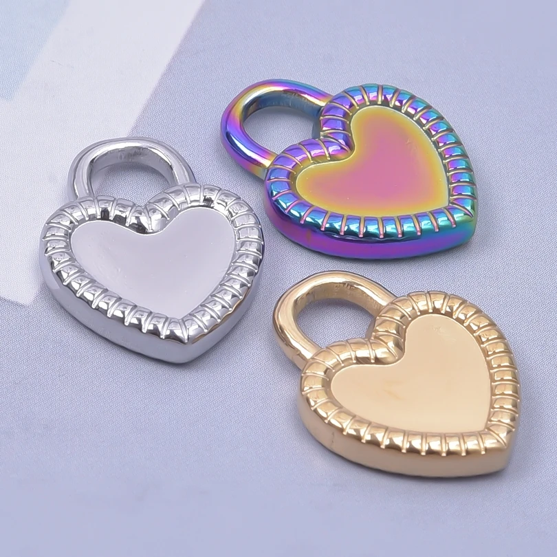 5 teile/los Edelstahl Runde Oval Herzförmige Tablett Anhänger Basis Einstellungen Charms DIY Schmuck Machen Liefert Halskette Ohrring – Detail 4