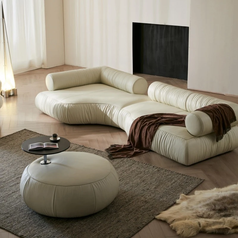 Cream wind square cover durable and environmentally friendly combination three-seater sofa living room
