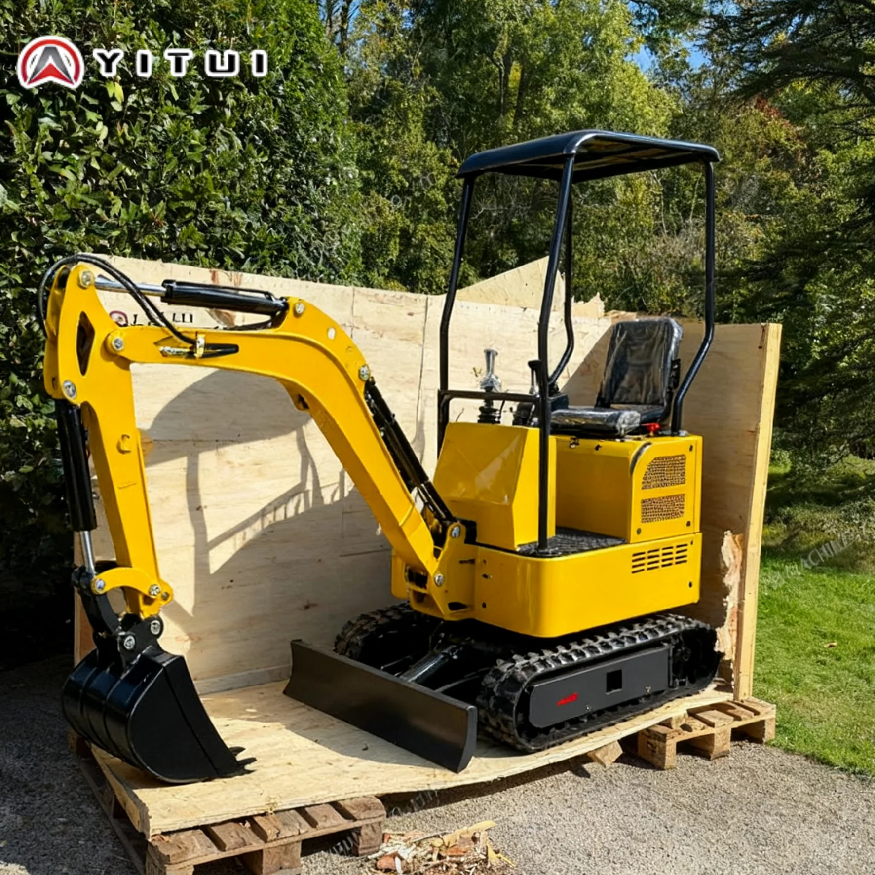 Mini escavadeira hidráulica de esteira de 2,0 toneladas, máquinas compactas duráveis, motor Kubota para jardim agrícola e residencial personalizado