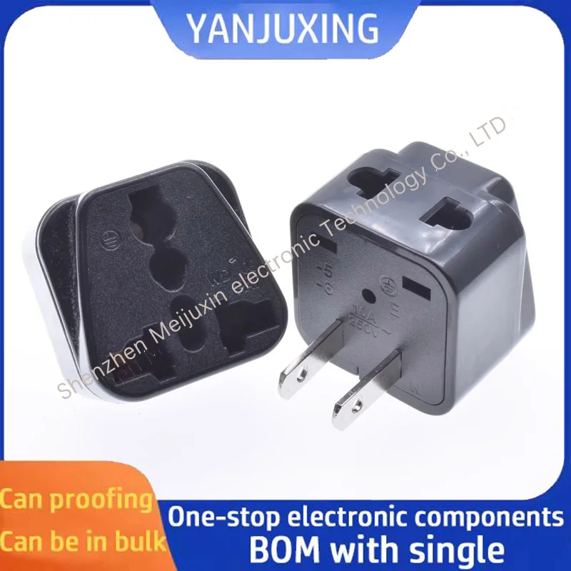 1pcs/lot Transformer Plug American Two Flat-Foot Plug to American Standard Adapter  Japan Taiwan Thailand Travel WDI-6