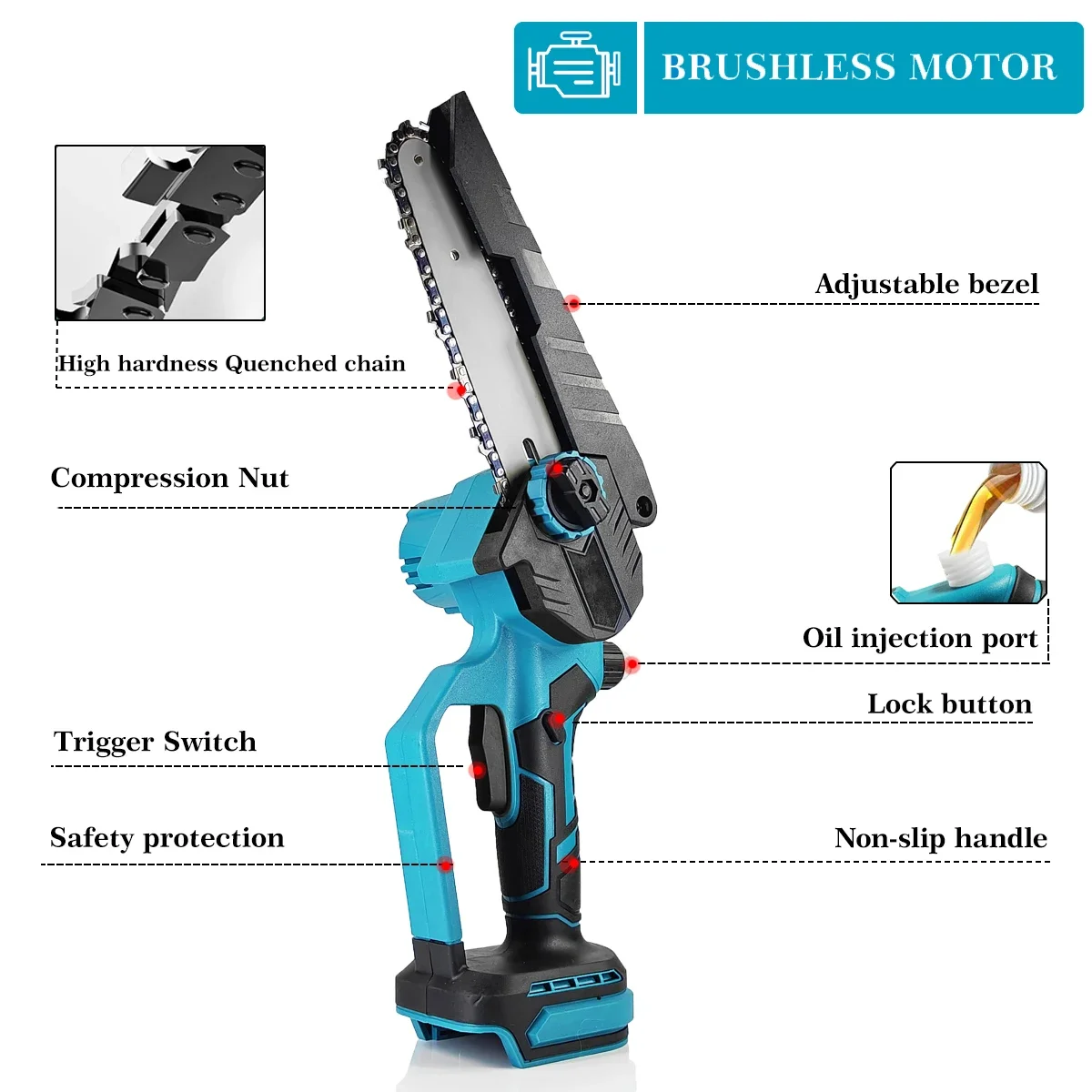 2/4/5/6 IN 1 Brushless Combo Kits Power Sets Cordless Impact Drill Chainsaw Electric jig saw Angle Grinder Electric Circular saw