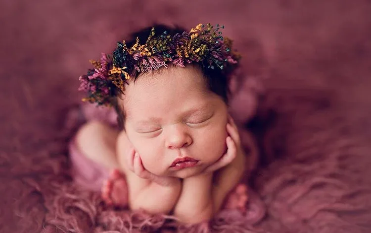 Bebe Headband Newborn Photography Props Baby Flower Headband Infantil Handmade Headwear Baby Headdress Photography Accessories