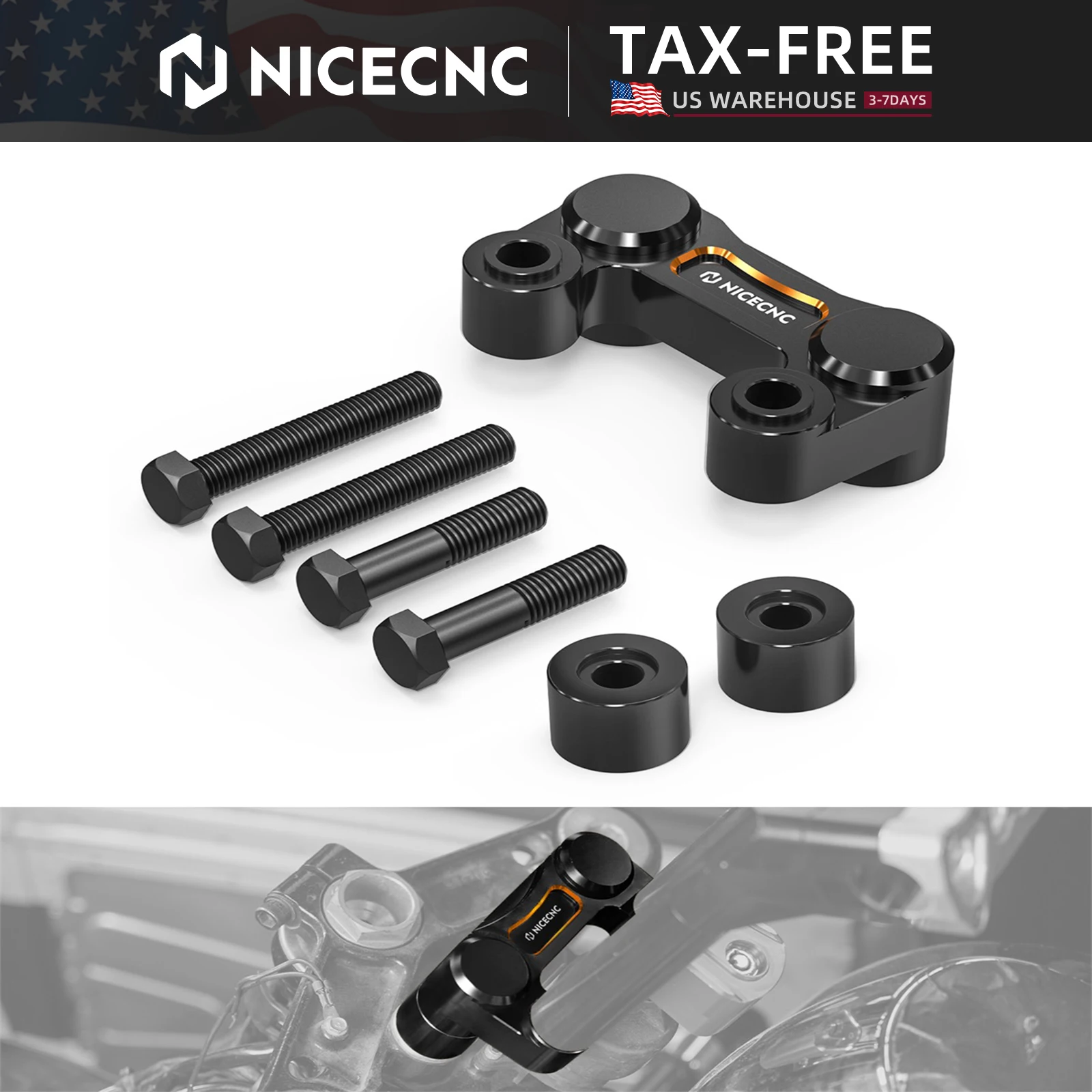 

Задняя пластина стойки руля для Harley Road King FLHR Custom FLHRS 2000-2022 Road Glide FLTRX 2015-2024 Street Bob FXBBS 114