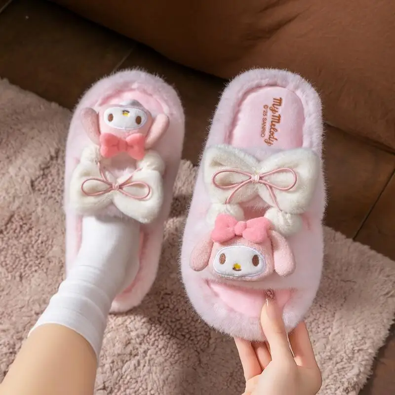 Женские тапочки в стиле аниме «Hello Kitty», милые Cinnamoroll, Zapatos De Mujer, удобные теплые тапочки для ванной комнаты для девочек, домашняя обувь