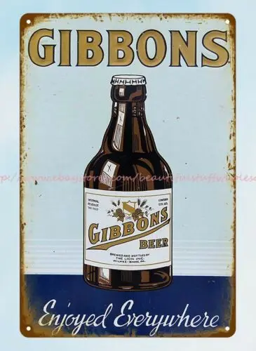 GIBBONS BEER metal tin sign home accessories