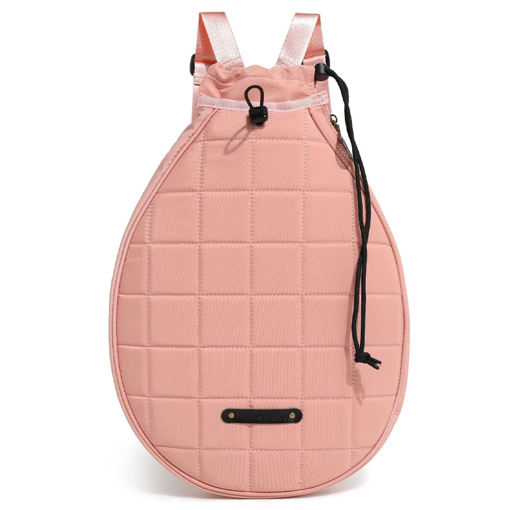 Quilted Tennis Backpack Waterproof Tennis Racquet Crossbody Bag Pickleball Paddles Shoulder Bag for Pickleball Tennis Badminton