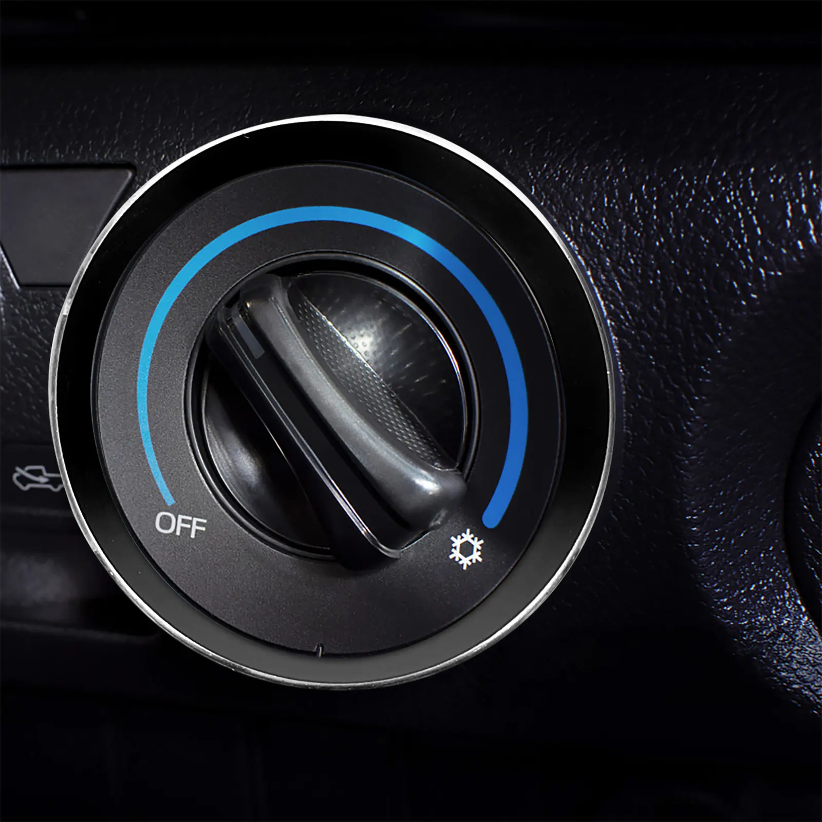 

3Pcs Air Conditioning Switch Knob Cover Aluminum Alloy Car Interior Accessories Anti-Scratch Console Rings Compatible