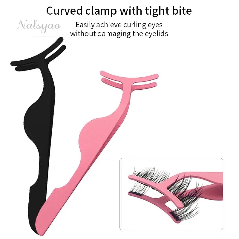 1 Pc False Eyelashes Tweezer Fake Eye Lash Applicator Makeup Auxiliary Curler Mink Eyelashes Professional Tweezer