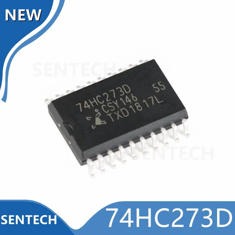 10PCS/LOT 100% New Original 74HC273D SO-20-300mil Octal D-type flip-flop with reset; positive-edge trigger
