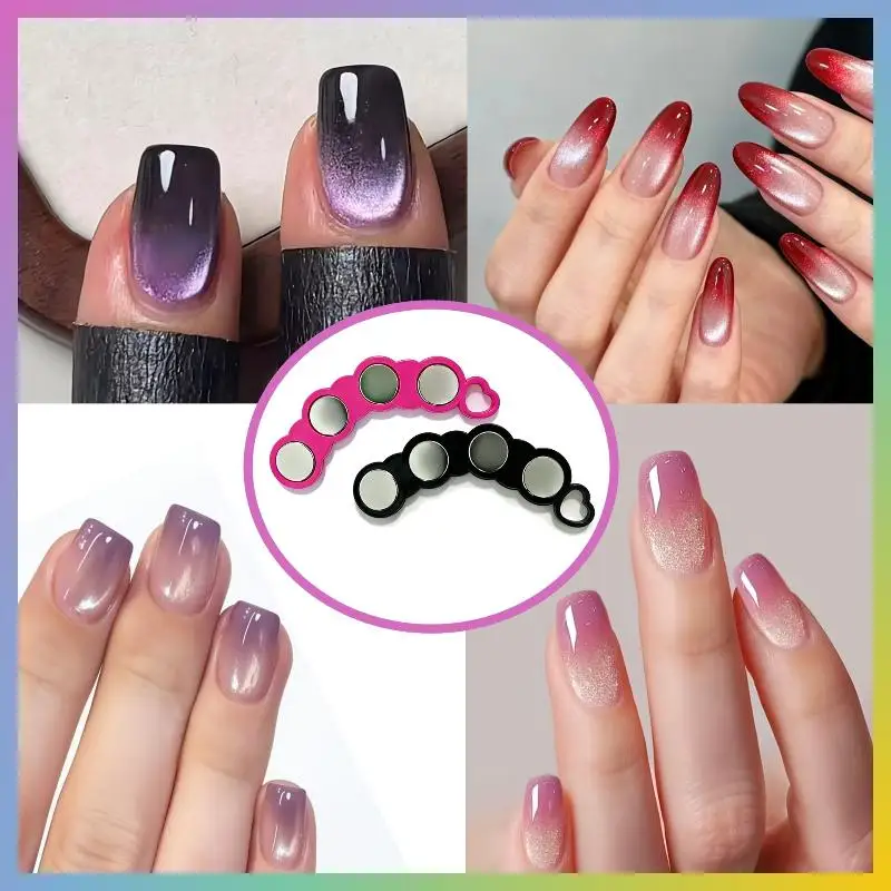 Nouvel Outil Magnétique Circulaire pour Nail Art Effet Œil de Chat, Perles de Verre, Outil Multifonctionnel pour Vernis Gel, Outils de Manucure DIY