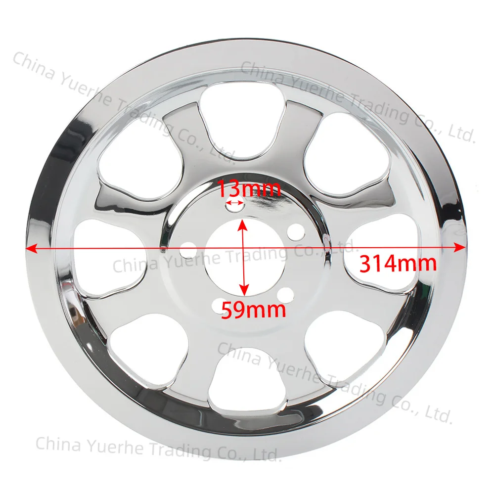 

Chrome Steel Motorcycle Outer Pulley Cover 70 Tooth For Harley Davidson FXST FLST 2000 2001 2002 2003 2004 2005 2006