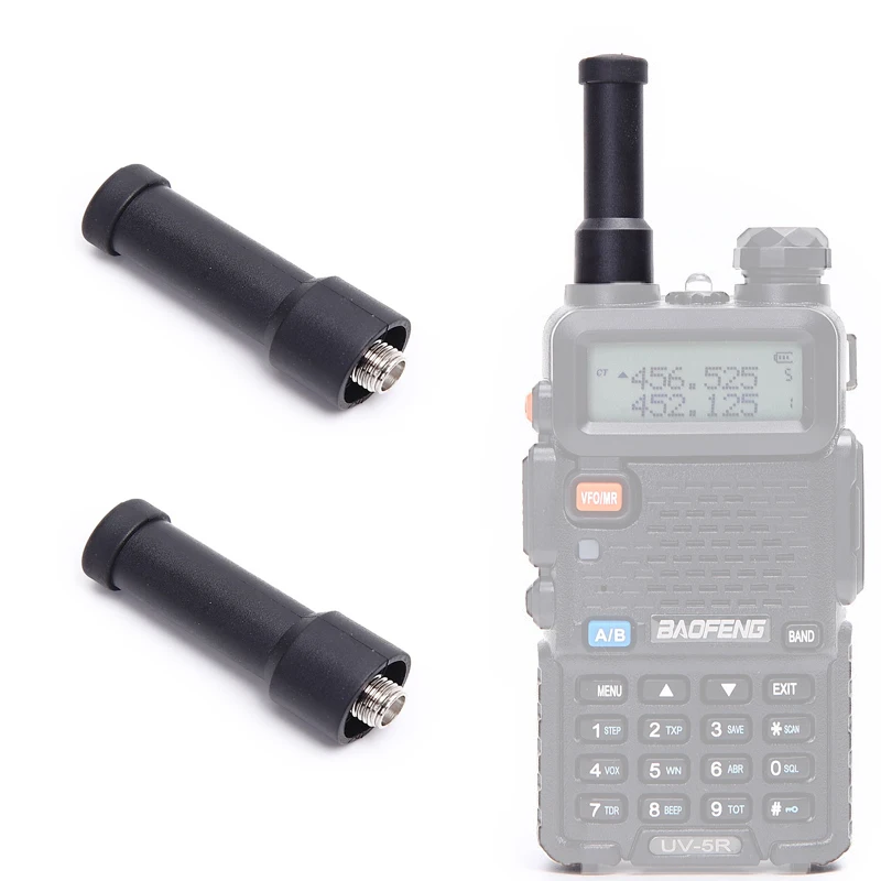 2PCS Walkie Talkie 4CM Mini Antenna 400-470MHz SMA-Female Mini Ultra Antenna For Baofeng BF-888S UV-5R Mini UV82 Quansheng UV-K5