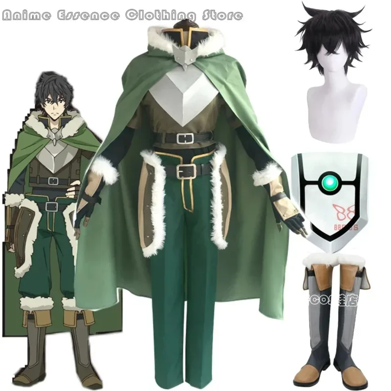 لعبة ارتفاع الدرع بطل تأثيري ازياء Naofumi Iwatani عباءة الزي الرسمي أنيمي تخصيص هالوين كرنفال شعر مستعار 5 ، c ،