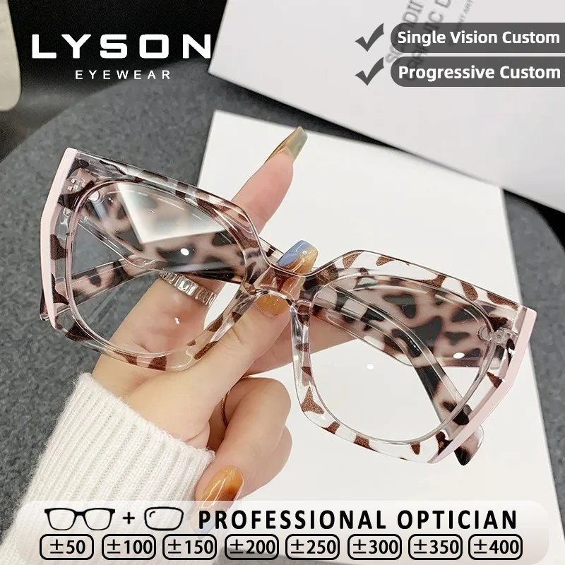 

LYSON Color Personalized Butterfly Women's Reading Glasses Anti Blue Light Myopia Customized Progressive Prescription Glasses