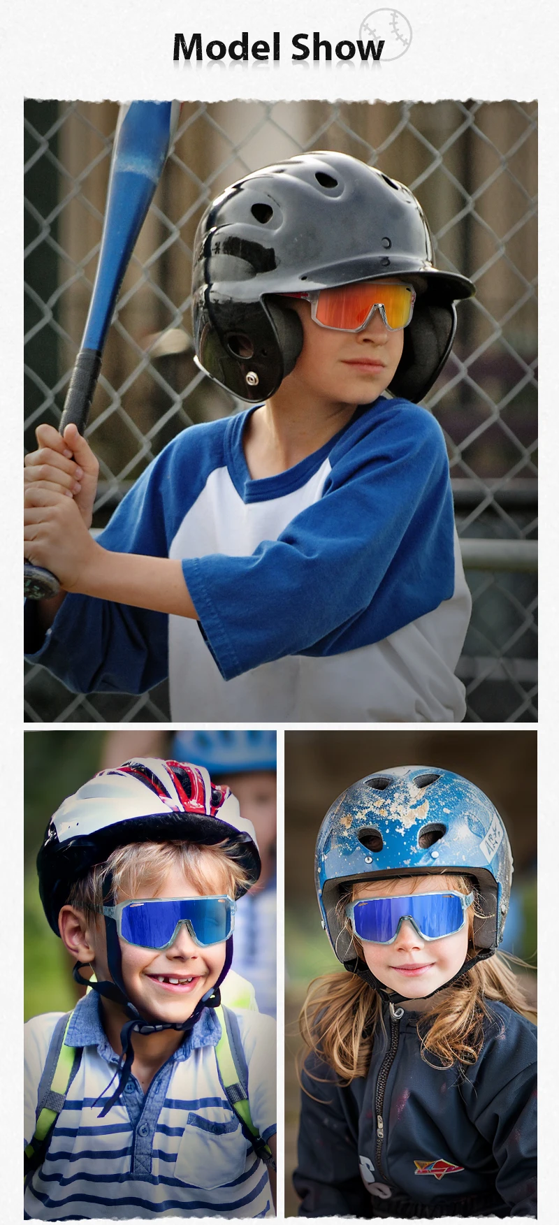 SCVCN Fahrrad-Sonnenbrille für Jungen, Kinder-Fahrradbrille, UV400, Mädchen, kleine Größe, modische Outdoor-Sportbrille, Schutz 2024 – Detail 10