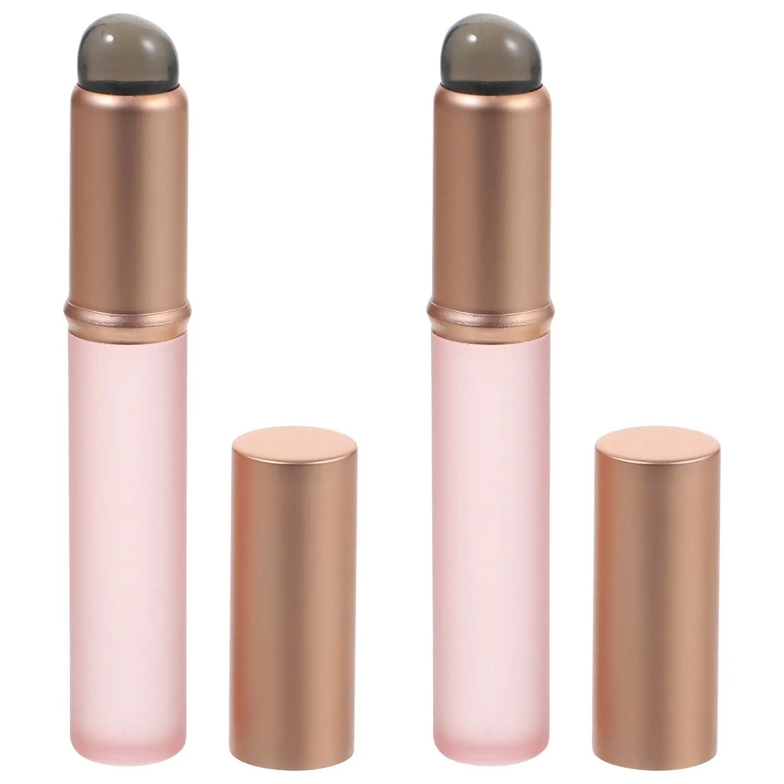 

2 Pcs Brush Pink Bouncy Jelly Blending for Women Makeup Tools Lip Gloss Brush Silica Gel Applicator Wands Portable