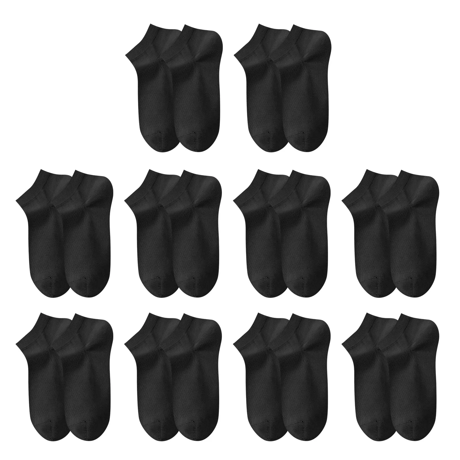 10 أزواج من الجوارب القطنية للاستعمال مرة واحدة - جوارب متوسطة الأنبوبة بسيطة للجنسين للسفر والفنادق وصالة الألعاب الرياضية (عبوة كبيرة، صديقة للبيئة)