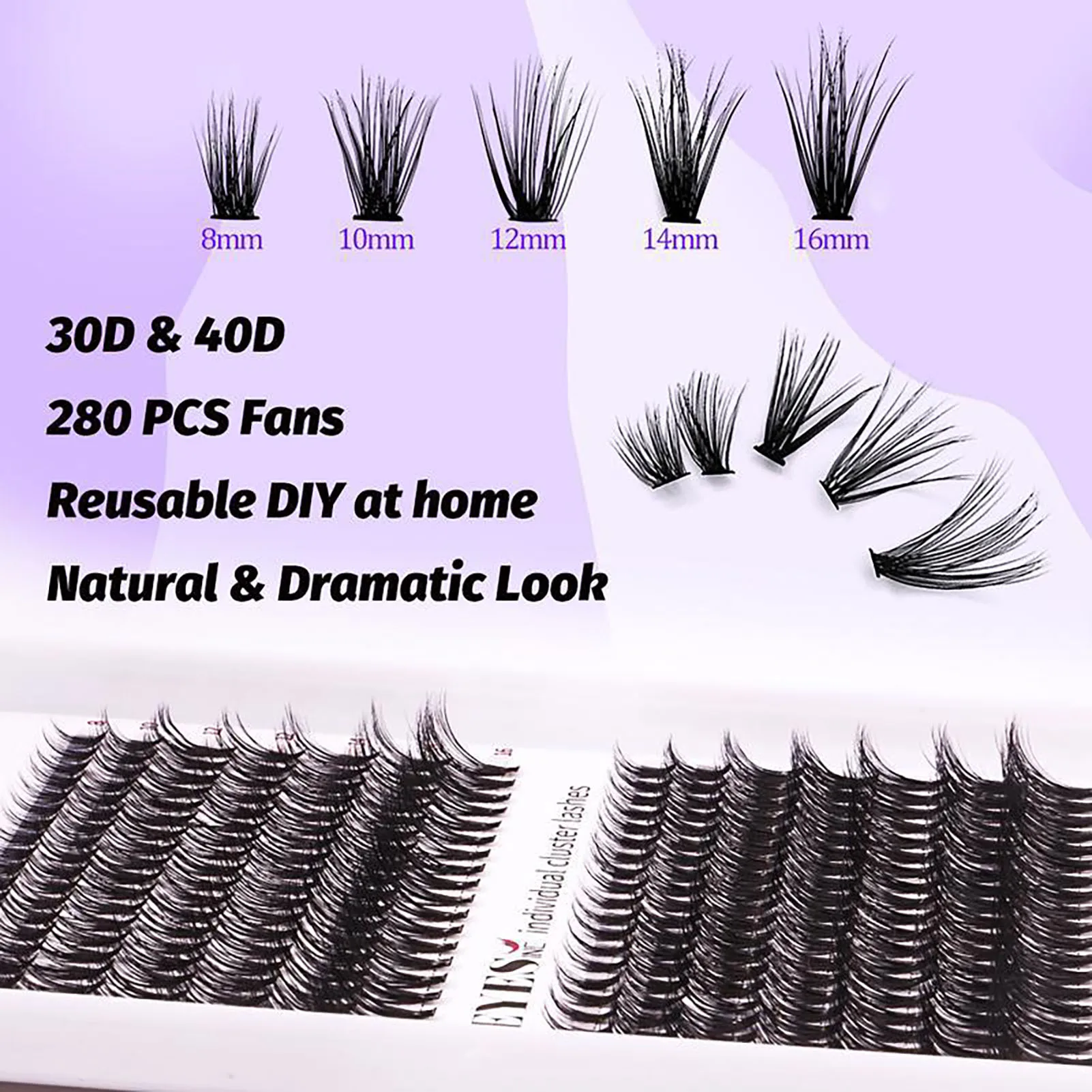 Premade Fans Speed Eyelash Extensions Cluster lashes Segmented Wispy 20D volume individual Lashes makeup products