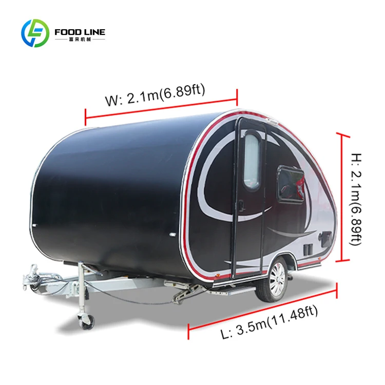 Custom Small Travel Trailers Australian Standard Mini Teardrop Caravan Camper Trailer for Sale