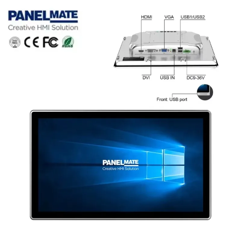 Embedded 21.5 Inch Touchscreen Lcd  1920x1080 Industrial Lcd Display High Brightness Waterproof Capacitive Touch