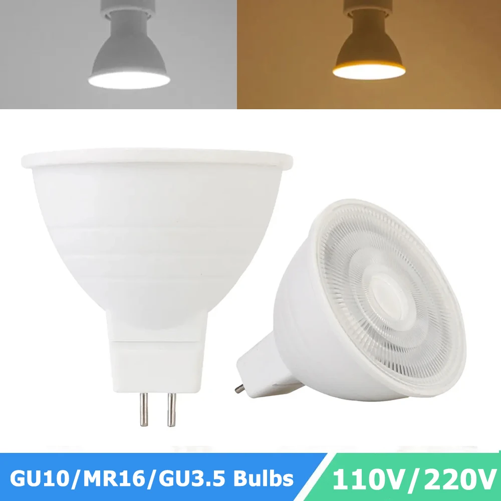 

Dimmable GU10 LED COB Spotlight MR16 GU5.3 LED Lamp 110V/220V LED Bulbs Warm / Cool White Table Lamp For Home Office Lighting