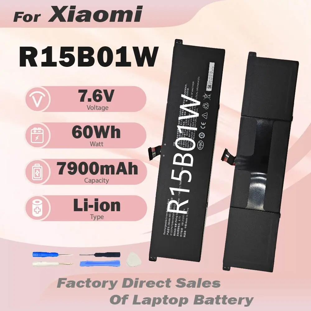 R15B01W New Laptop Battery Replacement For Xiaomi Pro 15.6