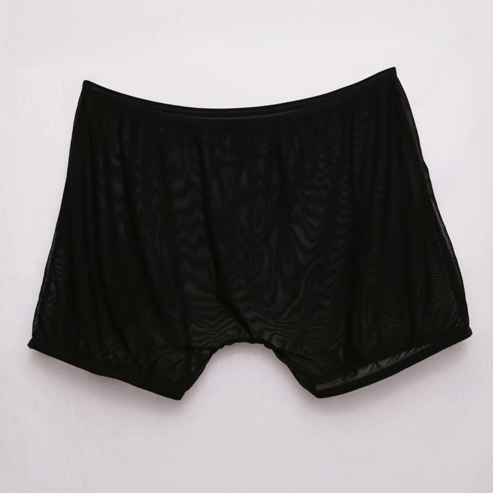 

Sexy Men's Sheer Mesh Transparent Boxer Briefs Lingerie See-through Breathable Boxer Shorts Quick-Drying Panties Underwear