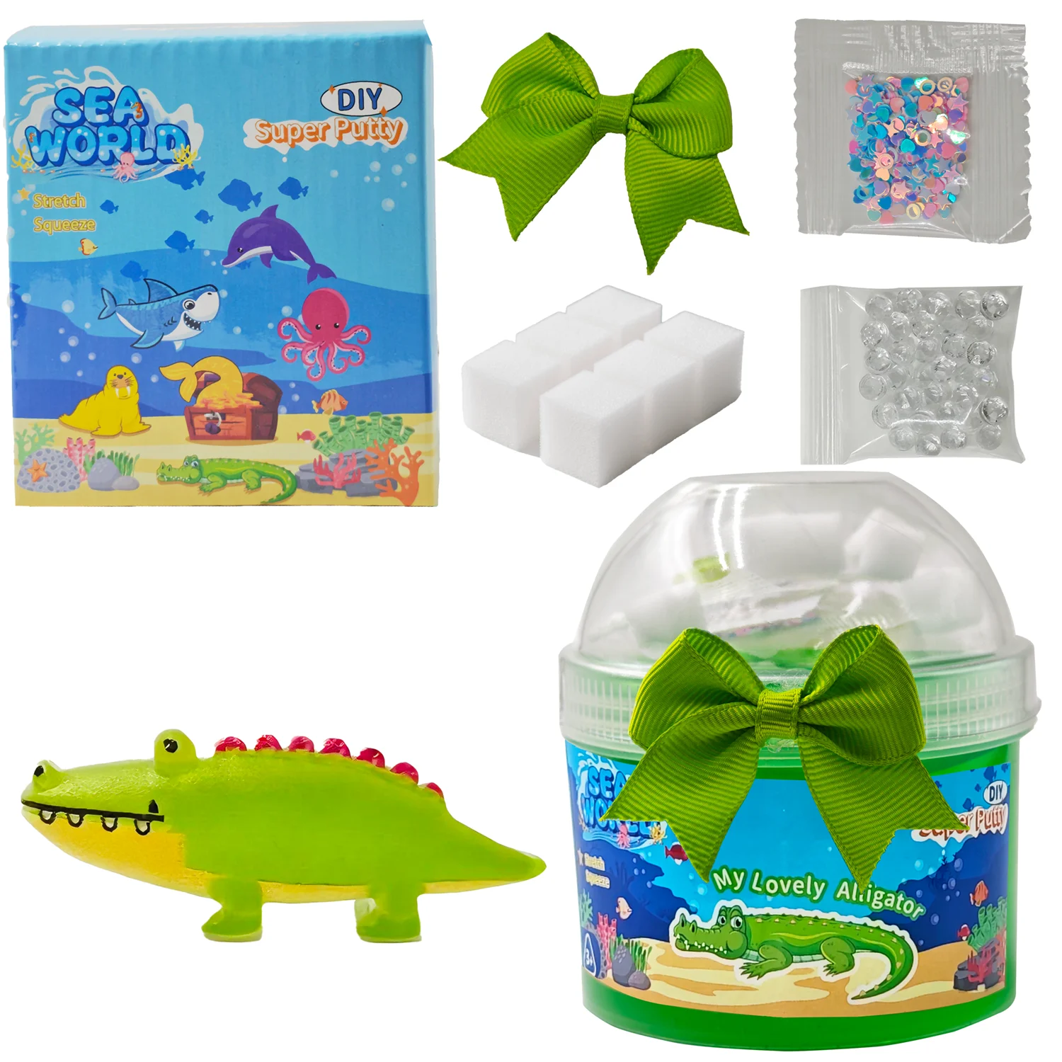 

Perfect holiday birthday gift crocodile crystal mud | Springy Blue STEM Clay & Sensory Dough Set | Creative Crafts | The perfect
