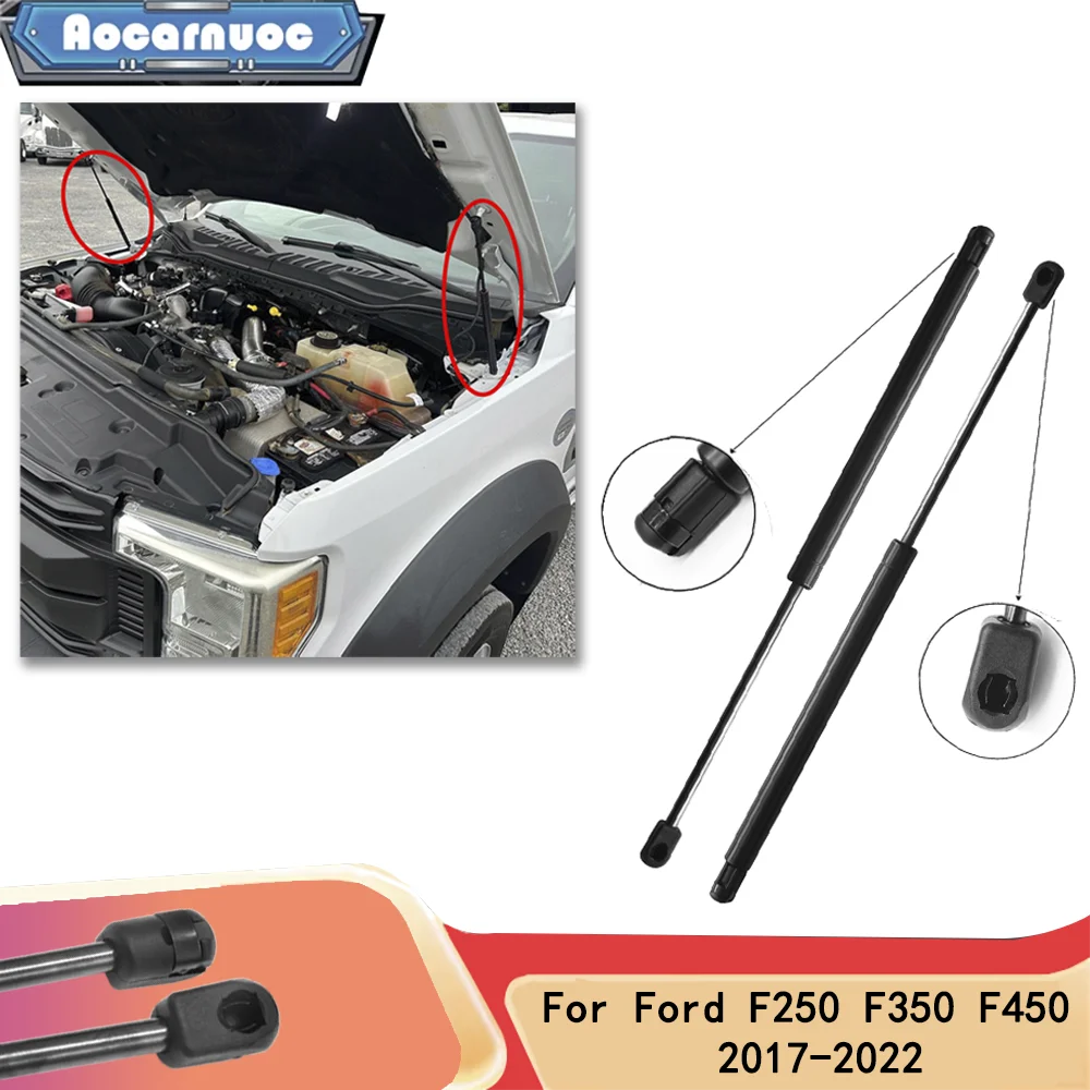 

2Pcs Car Bonnet Hood Lift Supports Shock Struts For Ford F250 F350 F450 Super Duty 2017-2022 - 4B-965360