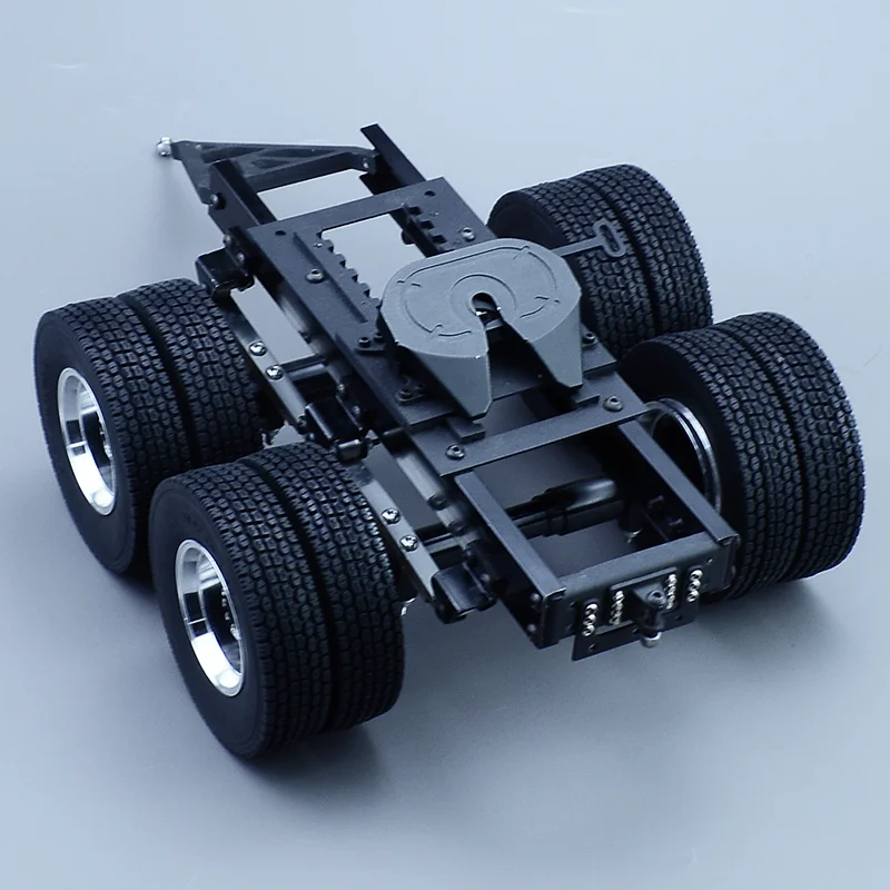 รถพ่วงโลหะทั้งหมดขนาด 1:14 แบบ 1&2 เพลา พร้อมล้อพ่วงที่ห้า สำหรับรถบรรทุก Tamiya RC รุ่น SCANIA 770S VOLVO FH16 BENZ MAN LESU