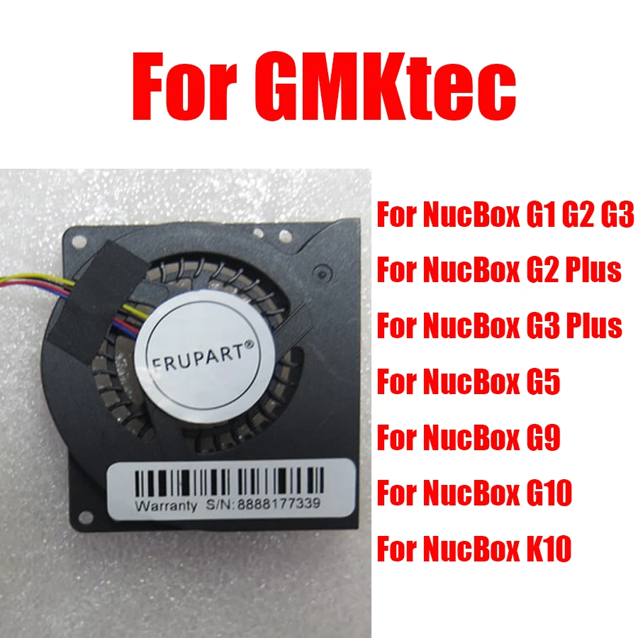 MINI PC CPU Fan For GMKtec For NucBox G1 G2 G3 G5 G9 G10 K10 / G2 Plus / G3 Plus DC5V 4PIN Replacement