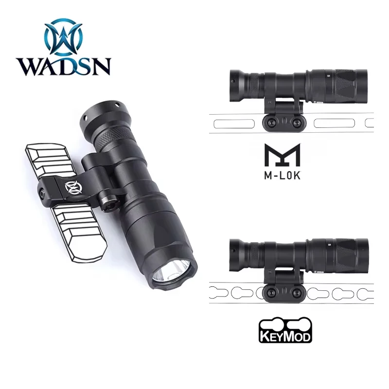 WADSN Airsoft M600 M300 Surefir Tactical Flashlight M640 M340 Weapon Scout Light Rail Rotating Base Fit M-Lok Keymod Rail Mount