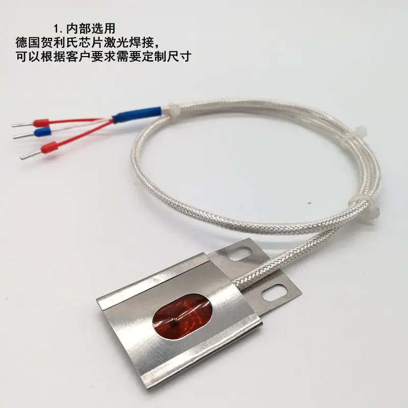 Arc tile pipe patch type bendable high-precision temperature sensor PT100 patch type probe temperature measurement