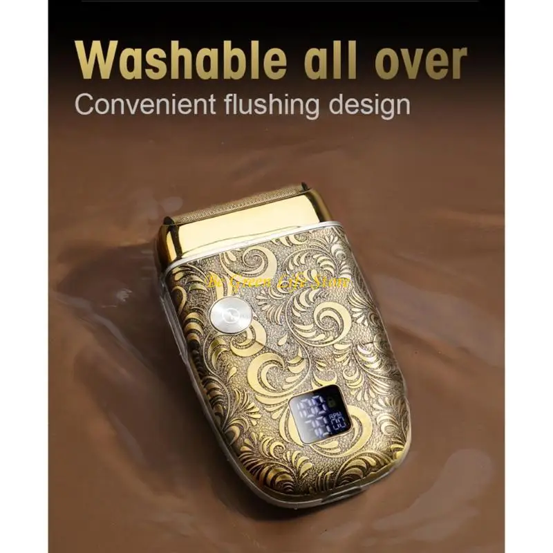 

M7DF Vintage Electric Shaver со светодиодным дисплеем мини -бритвы моют