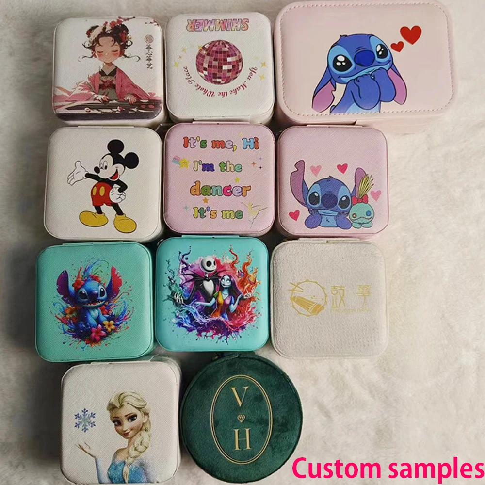 1 pçs caixa de armazenamento de jóias portátil doméstico mini colar de jóias de camada única, anel, brinco, brinco, caixa de embalagem de brinco