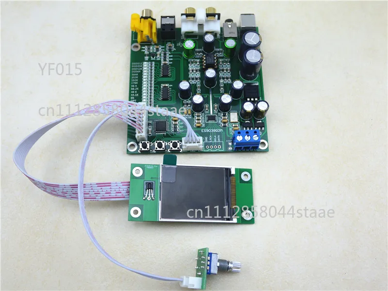 ES9038Q2M DAC Decoder Board I2S DSD Fiber Coaxial Input 384kHz DoP128 HiFi Audio Module