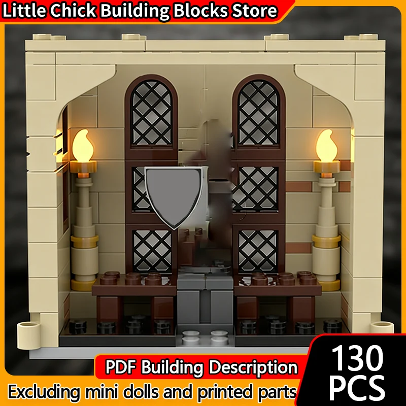 

Волшебная модель фильма MOC, строительные кирпичи, замок, прихожая, витрина, модульная технология, детские праздничные подарки, сборка игрушек, костюм