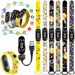 Pokémon Pikachu Smart Watch Sports Electronic Heart Rate Pressure Pedometer Bracelet Rechargeable Childrens Anime Character Gift