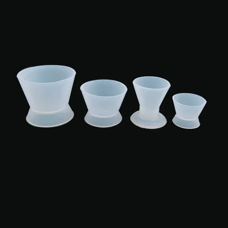 4Pcs/lot Dental Self-solidifying Bowl Silicone Mixing Cup Flexible Bowl Cup Dentistry Tool
