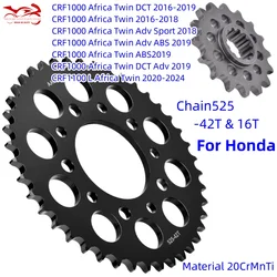 525 Front Rear Sprocket for Honda CRF1000 CRF1100 L Africa Twin Adv Sports ES DCT ABS Triumph 800 865 America Speedmaster