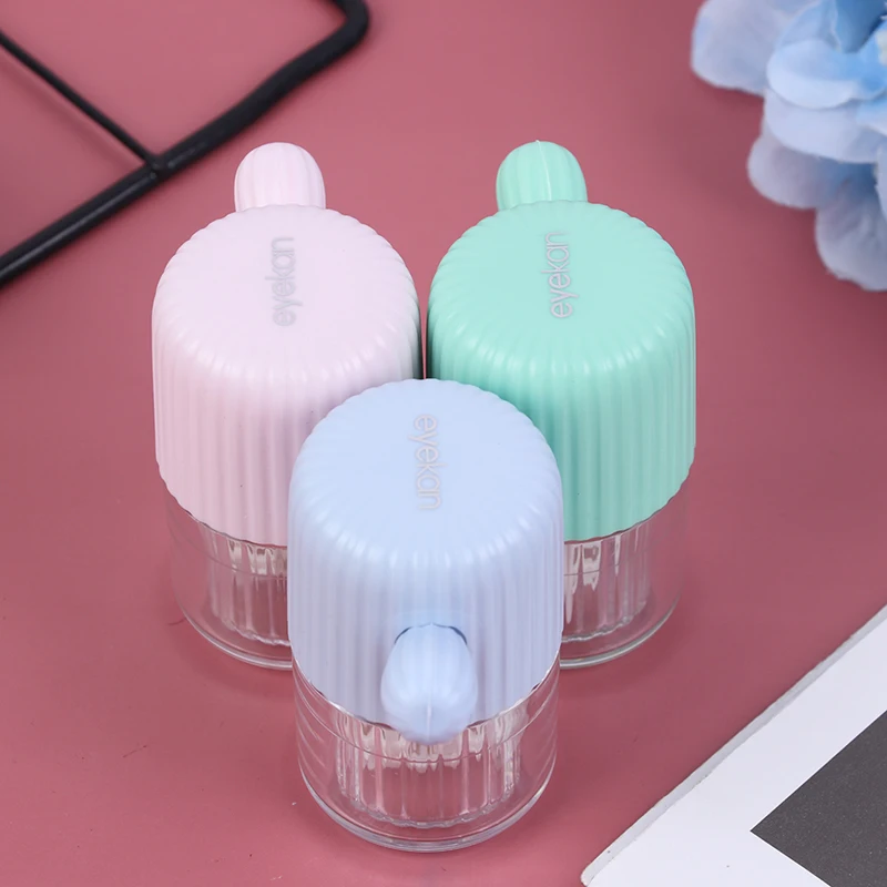 Contact Lens Cleaner Portable Manual Cleaning Cosmetic Contact Box Travel Contact Lens Case HL-830 Manual Rotary Cleaner