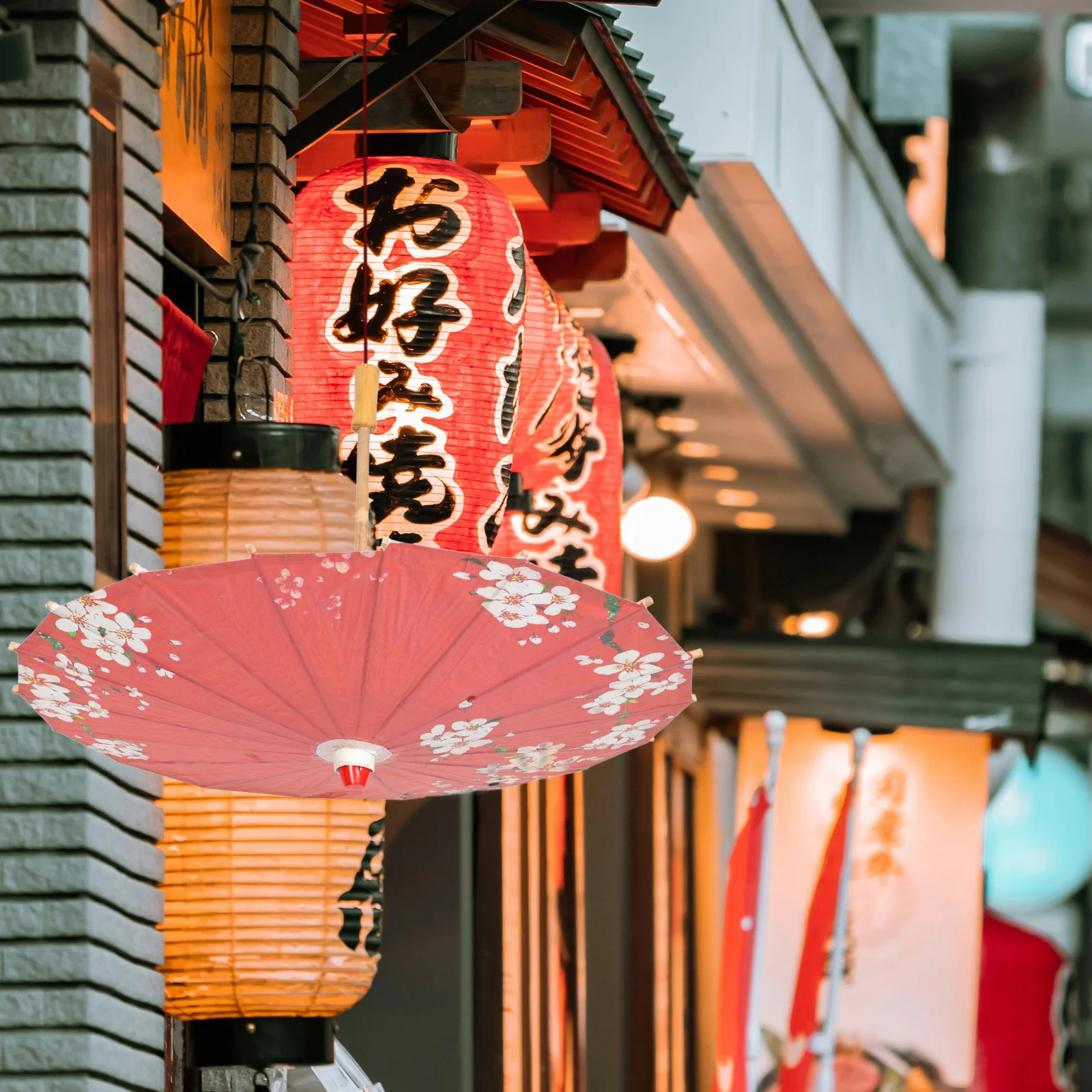 

Handmade Oiled Paper Umbrella Japanese Style Vintage Decorative Parasol For Sun Rain Protection Wedding Party Dance Event