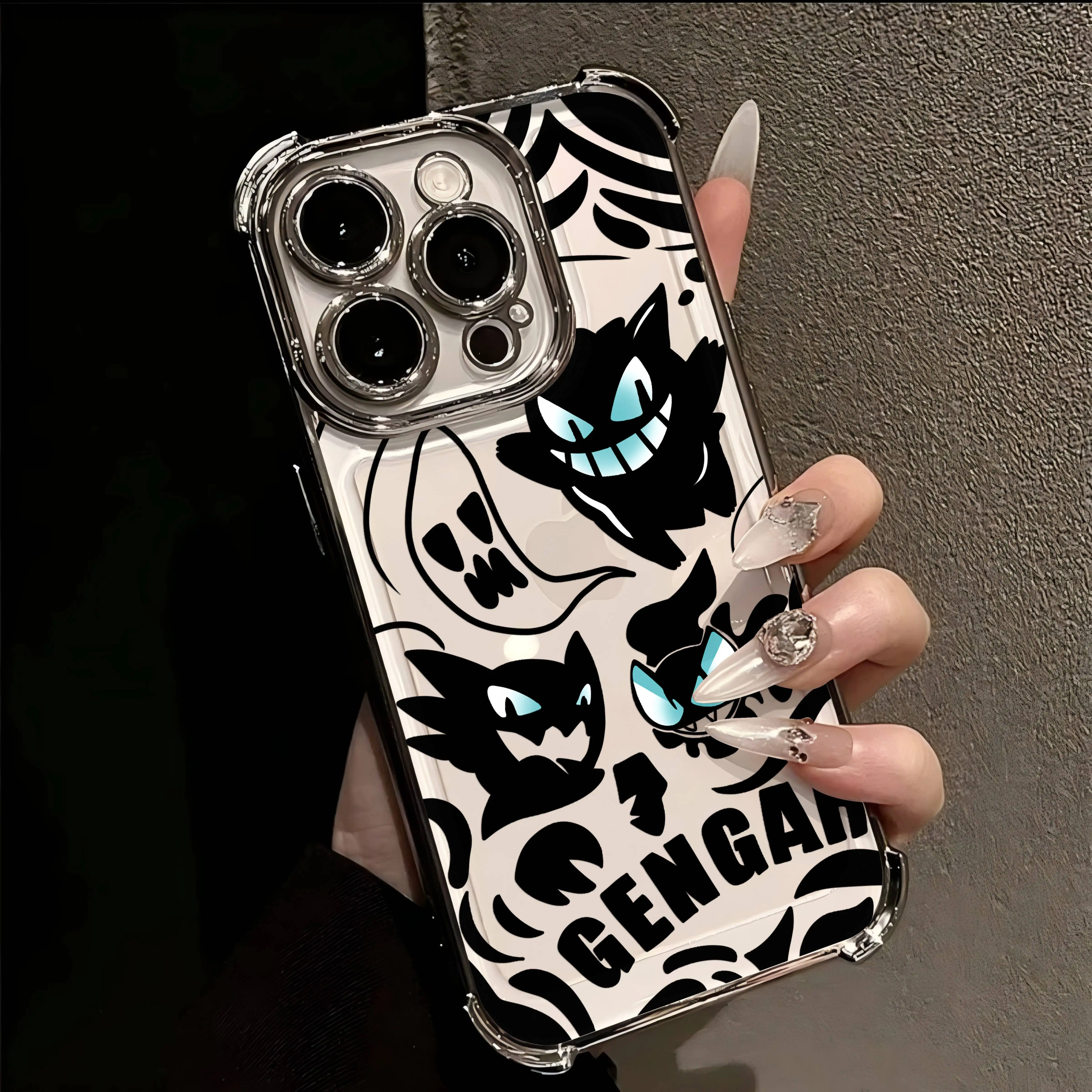 Anime Charmanders Gengars Hot Plating Case For Samsung A73 A55 A54 A53 A35 A33 A34 A25 A24 A23 A16 A15 A14 A06 A05 A04 5G Cover