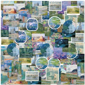 Çıkartmalar, alan, yol, göl ve diğerleri konulu yağlı boya defter, dekoratif, su şişesi, kaykay, oyuncaklar, klasik, kendin yap çıkartma, 46 adet Yüzme havuzu vinilini dolduracak 6 büyük satış-no. 4