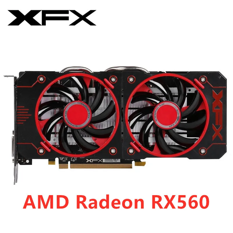 

XFX RX 560 4GB Graphics Cards AMD GPU Radeon RX 560D 4GB Video Screen Cards Desktop Game Map Videocard Mining RX 570 580 590