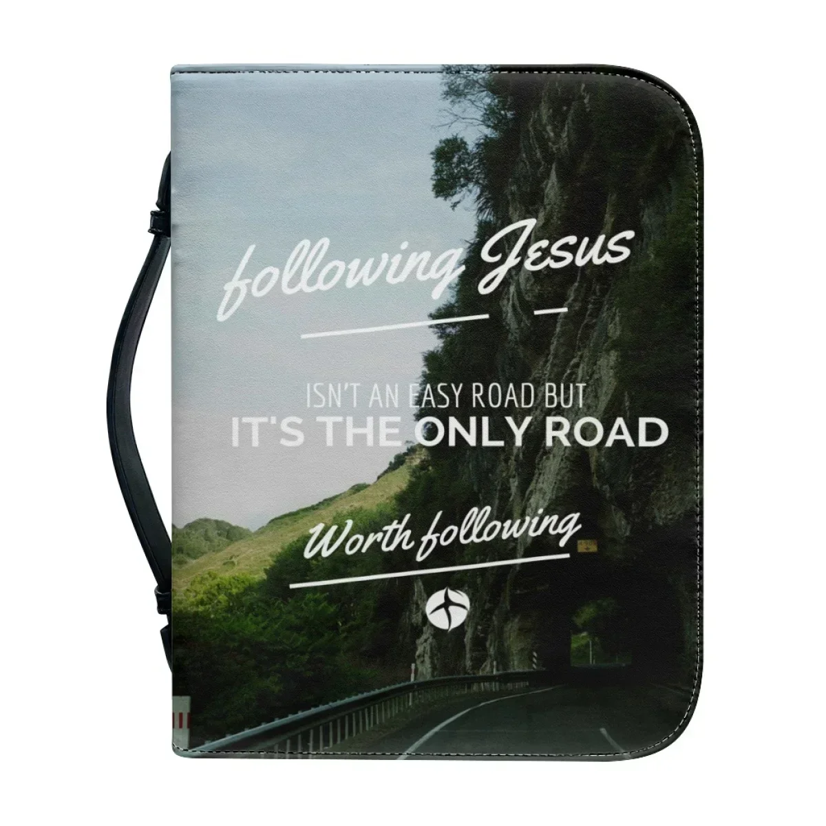 

Portable Bible Storage Bags Christianity Women's Bible Bag Classic Verse Print Bible Cover Case Zippered Handle Handbags