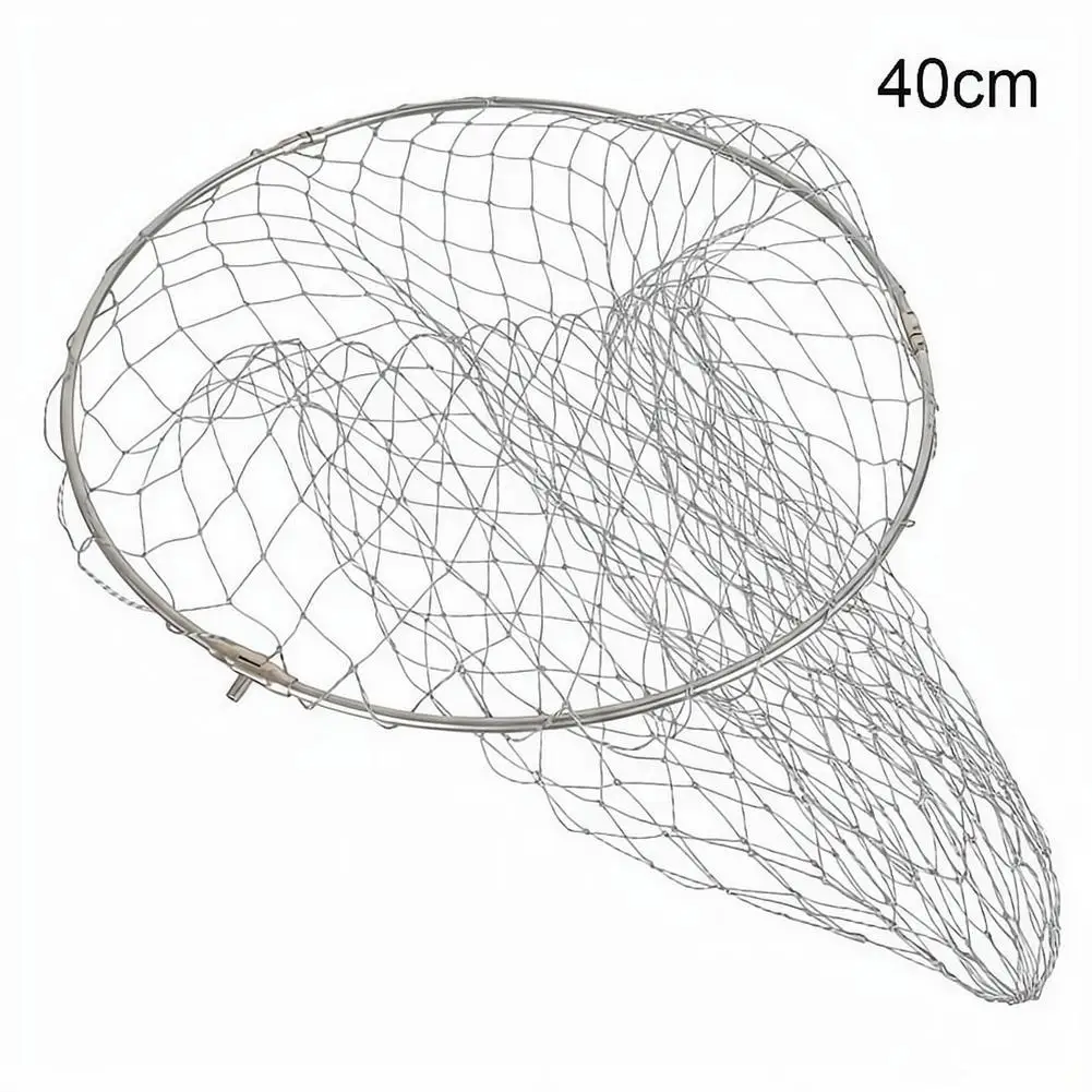 40cm 50cm Fischernetz Faltbares Fischlandungsnetz Ultraleichtes Titanlegierungs-Tieffangnetz Werkzeug Zubehör – Detail 3