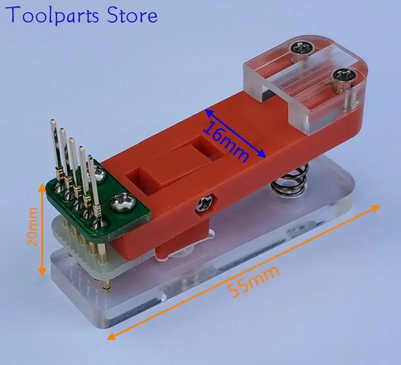 2.54mm Single Row Burning Fixture Clip PCB Debugging Download STM32 STC JLink